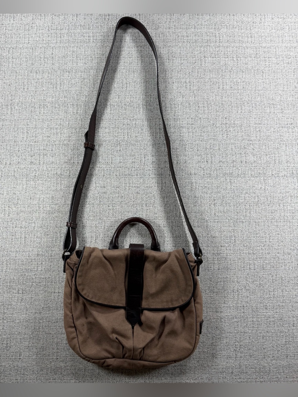 Duluth Trading Co Brown Crossbody Bag with Leather Trim